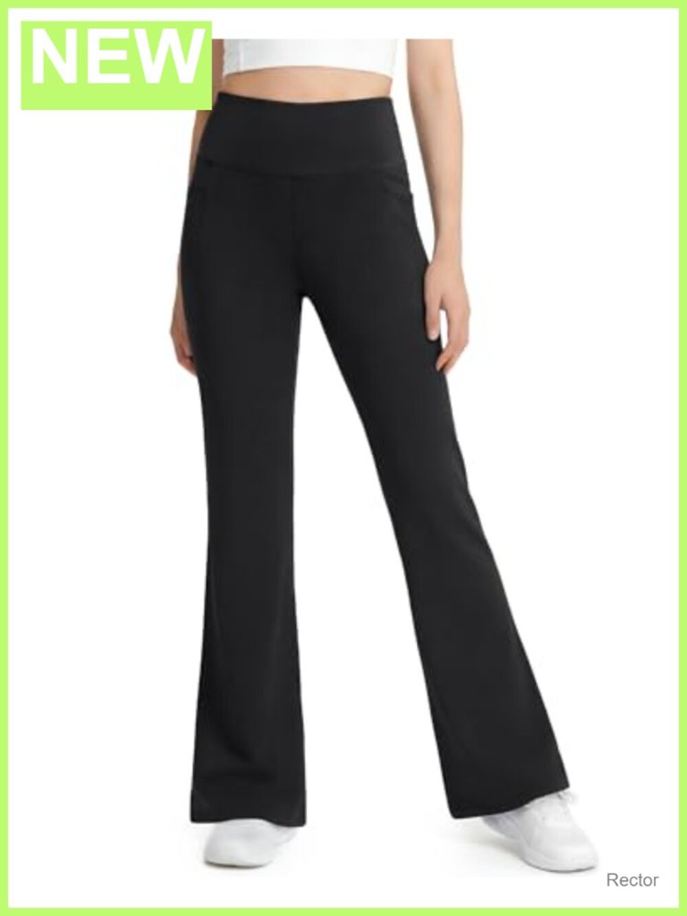 Girls Flare Leggings High Waisted Bootcut Yoga Pants With Pockets